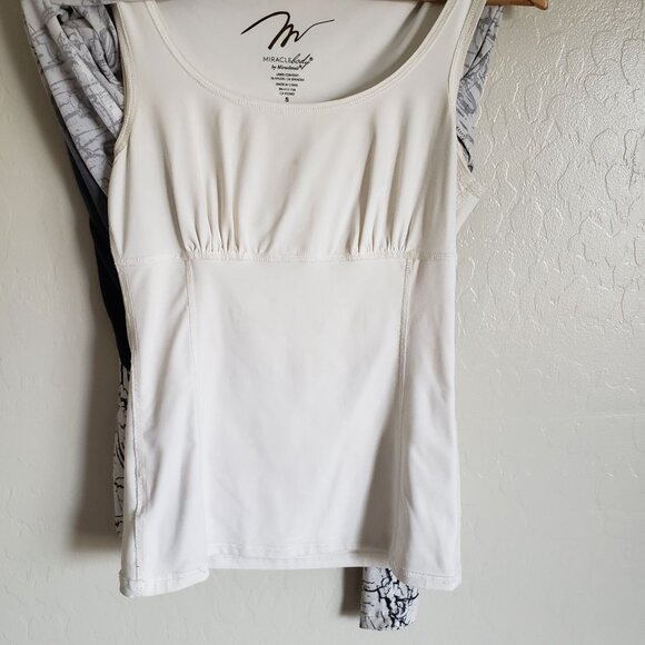 Miraclebody by Miraclesuit Printed Dip Dye Top w Built in Tank Small Long Sleeve - Picture 8 of 11